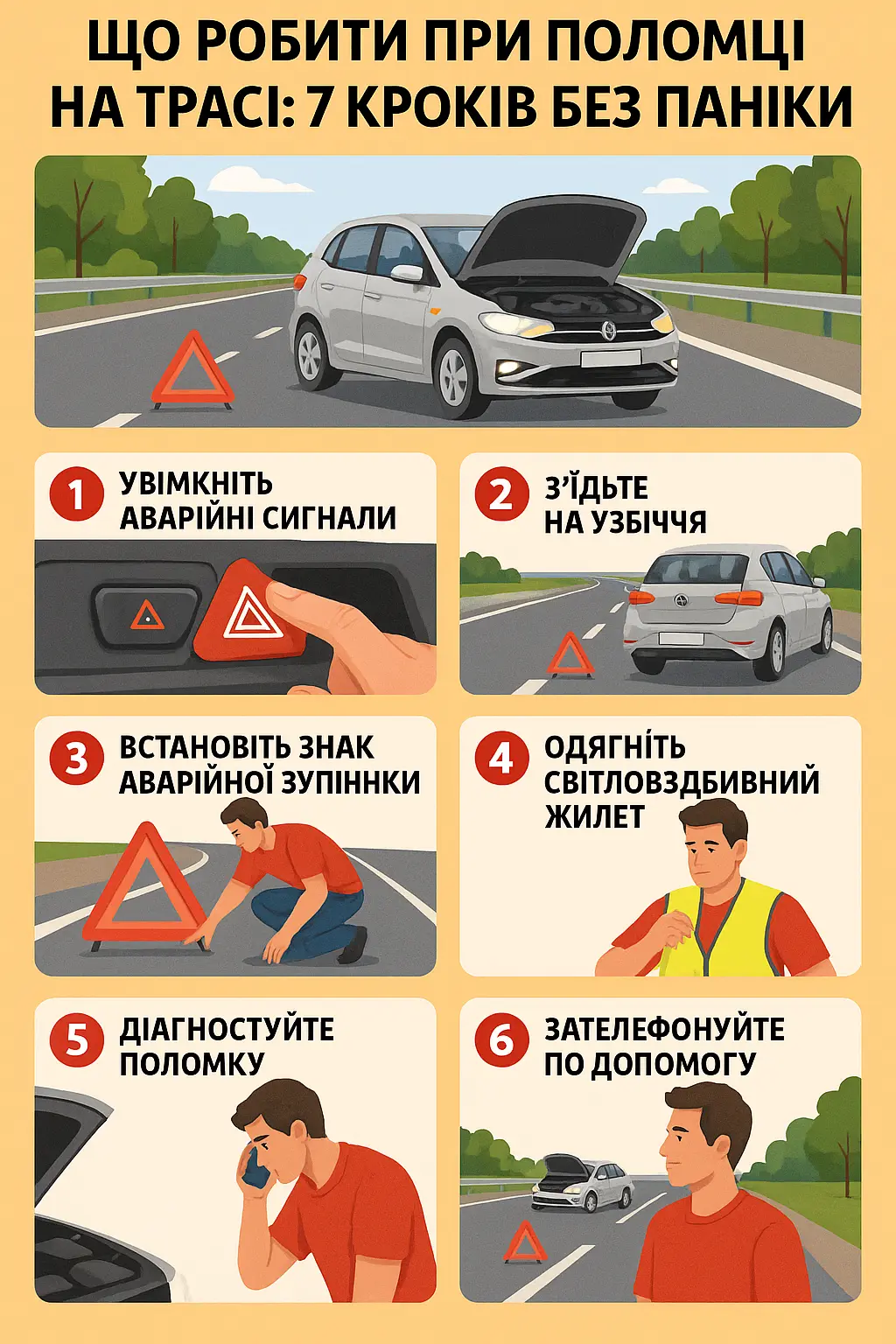 Що робити при поломці на трасі